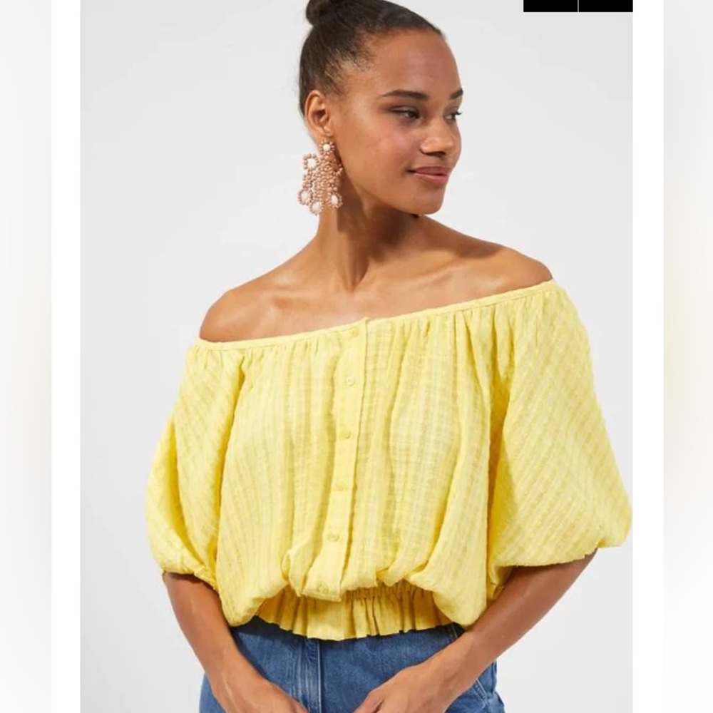 NWT French Connection Artemis Scoop Neck Top- size M